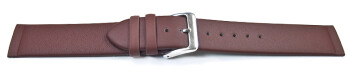 Bracelet montre marron 22 mm boucle acier pour la fixation par vis en cuir lisse
