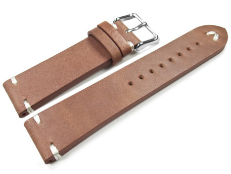 Bracelet montre cuir - Modèle  Rustique - marron