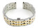 Bracelet montre à déployante papillon - acier inox massif bicolore - 18, 20, 22mm