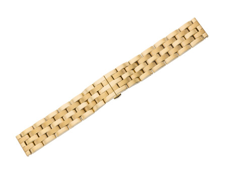  dployante papillon - acier inox massif dor - 18, 20, 22mm