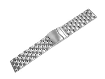 Bracelet montre - acier inox massif -5 mailles, matt - 24mm, 26mm