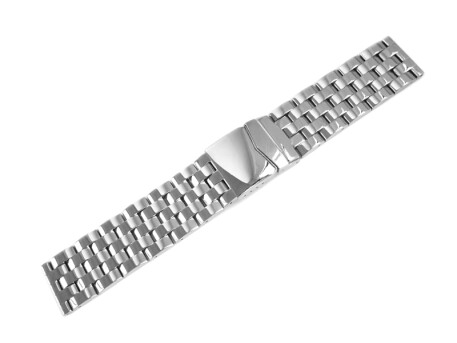 Bracelet montre - acier inox massif -5 mailles, poli -...