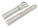 Bracelet Lotus cuir blanc couture orange et gris foncé - 15653/2, 15653