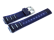 Bracelet de montre Casio, finition brillante p. BGA-3000A, BG-3000A, résine bleue