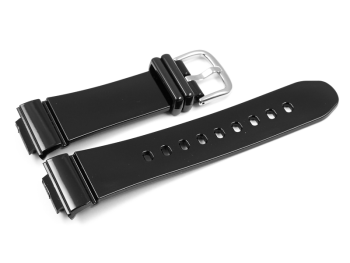 Bracelet montre Casio p. BGA-130-1, BGA-130, résine, noire, finition brillante
