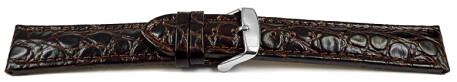 Bracelet de montre cuir de veau - Modèle African - marron foncé