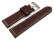Bracelet de montre à boucle ardillon large - grain croco - brun - 22mm 24 mm