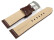 Bracelet de montre à boucle ardillon large - grain croco - brun - 22mm 24 mm