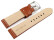 Bracelet de montre à boucle ardillon large-gr. croco -brun clair - 22mm 24 mm