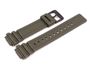 Bracelet montre Casio résine kaki vert militaire...