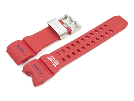 Bracelet montre Casio résine rouge GWG-1000RD,...