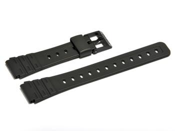 Bracelet montre Casio résine noire pour JC-30-3, JC-30-9