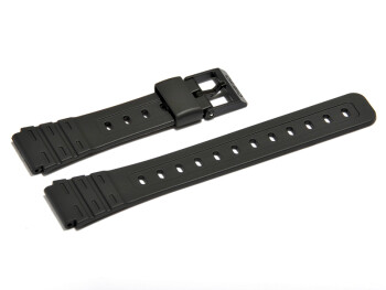 Bracelet montre Casio en résine noire pour W-64,...