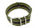 Bracelet montre Casio textile vert bande jaunes et bande noire p. GA-100MC-3
