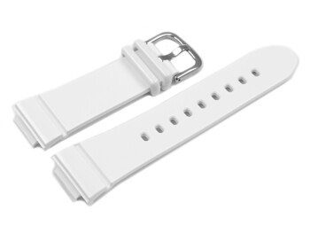 Bracelet montre Casio blanc pour BGA-132, BGA-132-7B en résine