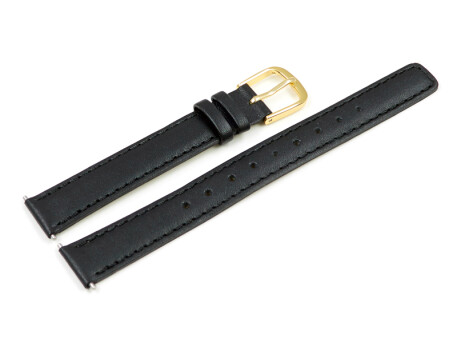 Bracelet de montre Casio en cuir noir pour LA670WEGL-1, LA670WEGL-1EF