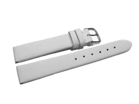 Bracelet montre blanc adaptable à SKW2145 en cuir lisse