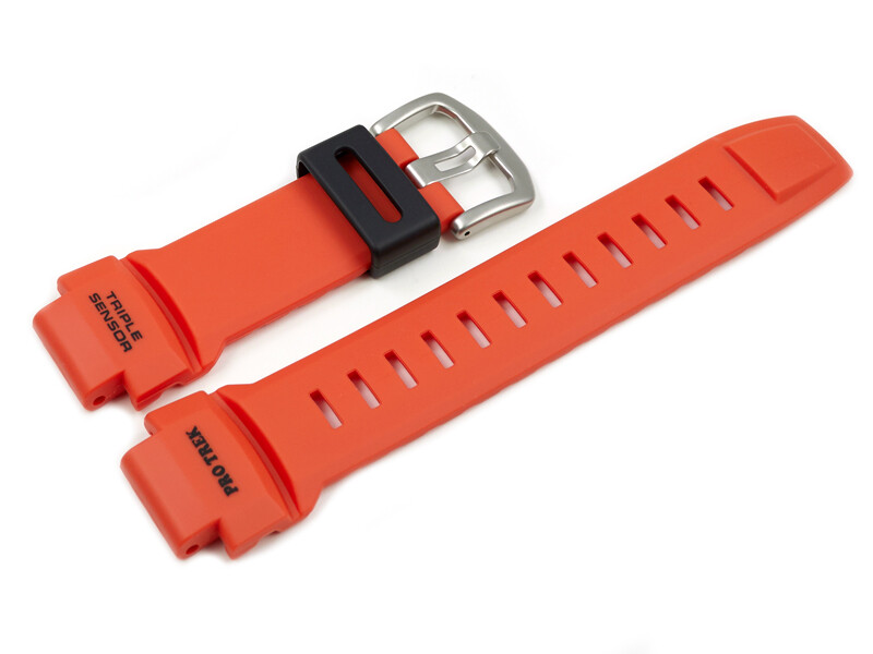 Bracelet de montre Casio p. PRW-3000, résine, noire - boucle noire