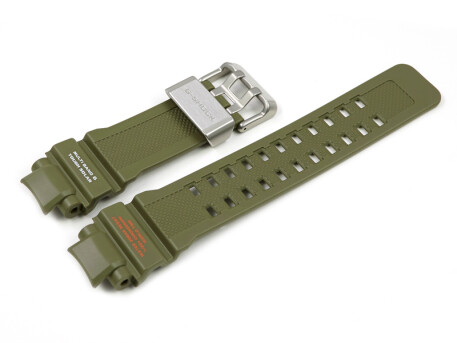 Bracelet montre Casio résine verte militaire pour GW-A1100KH-3, GW-A1100KH-3A