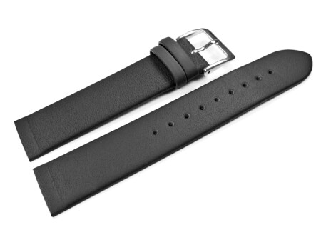 Bracelet de rechange adaptable à 358SSLB - Bracelet montre en cuir lisse noir 