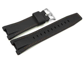 Bracelet cuir noir Casio bracelet de rechange pour GST-W120L, GST-W120L-1A