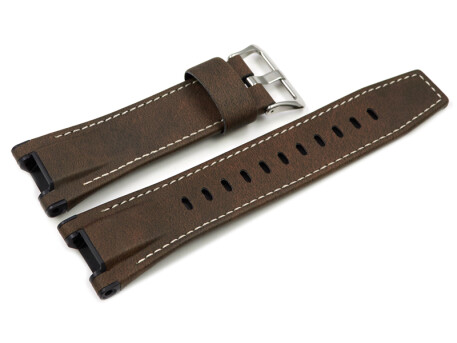 Bracelet montre Casio en cuir marron pour G-Steel...