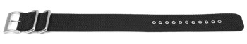 Bracelet de rechange Casio tissu noir DW-5600BBN-1, DW-5600BBN