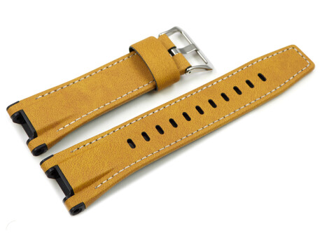 Bracelet cuir beige Casio bracelet de rechange pour GST-W120L, GST-W120L-1B