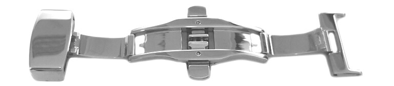 Boucle Déployante Papillon Acier Inoxydable Poli - 16mm à 26mm, Pour Bracelets De Montre