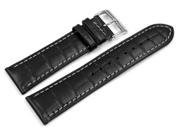 Bracelet Lotus cuir noir pour les montres 15628 15628/2...