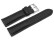 Bracelet montre noir cuir cerf rembourré très souple 18mm 20mm 22mm 24mm