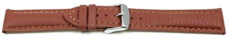 Bracelet montre marron cuir cerf rembourré très souple 18mm 20mm 22mm 24mm