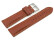 Bracelet montre marron cuir cerf rembourré très souple 24mm Acier