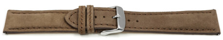 Bracelet montre marron cuir tannage végétal barrettes ressorts avec système de montage rapide 18mm 20mm 22mm