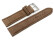 Bracelet montre marron - cuir tannage végétal - barrettes ressorts avec système de montage rapide 18mm Acier