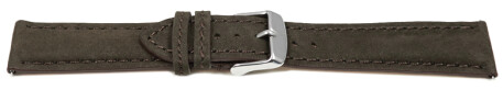 Bracelet montre marron foncé cuir tannage végétal barrettes ressorts avec système de montage rapide 18mm 20mm 22mm