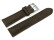 Bracelet montre marron foncé - cuir tannage végétal - barrettes ressorts avec système de montage rapide 20mm Acier