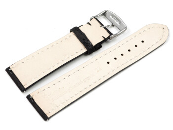 Bracelet montre noir cuir tannage végétal barrettes ressorts avec système de montage rapide 18mm 20mm 22mm