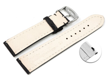 Bracelet montre noir cuir tannage végétal...