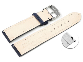 Bracelet montre bleu foncé cuir tannage...