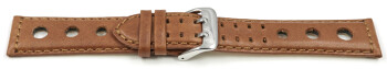 Bracelet montre BIO cuir marron clair - tannéau moyen de substances - végétales