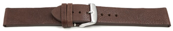Bracelet montre marron foncé cuir vachette modèle Soft...