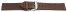 Bracelet montre marron foncé cuir vachette modèle Soft Vintage 18mm Acier
