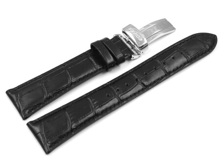 Bracelet montre Casio cuir noir pour EFB-560SBL