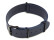 Bracelet cuir NATO bleu foncé avec boucle noire véritable vachette