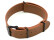 Bracelet cuir NATO marron clair avec boucle noire véritable vachette 18mm