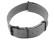 Bracelet cuir NATO gris avec boucle noire véritable vachette