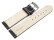 Bracelet montre - noir - cuir - surpique blanc - 18,20,22,24 mm