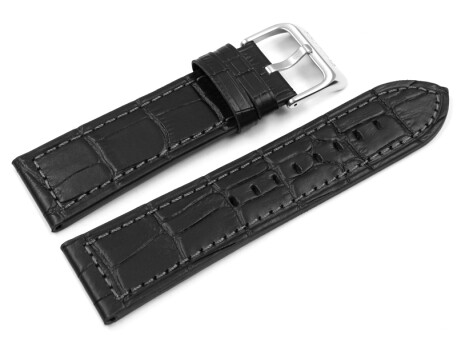 Bracelet montre Festina en cuir noir grain croco pour F16673