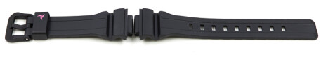 Bracelet Casio noir logo en rose fuchsia STL-S300H-1C